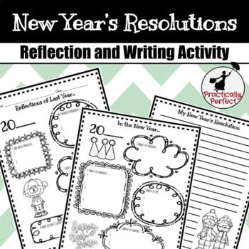 Preview of New Year's Resolution Goal Sheet Written Response Activity PDF