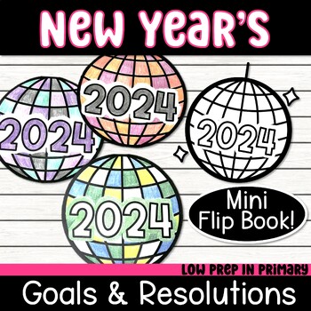 Preview of New Year's - Resolution - Goals - Mini Disco Ball Flip Book