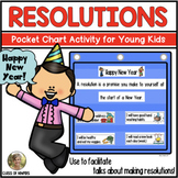 New Year's Resolution Pocket Chart Activity for Kindergart