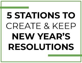 Preview of New Year's Resolution Stations! Start 2024 Right!