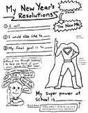 New Year's Resolution Worksheet Color sheet for Elementary