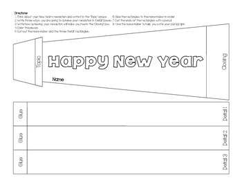 Preview of New Year's Resolution Writing Activity - Common Core Alligned