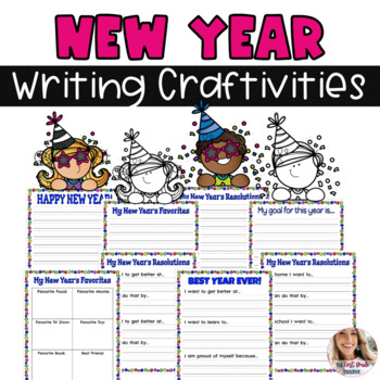 New Year's Resolution Writing Craftivity by The First Grade Creative