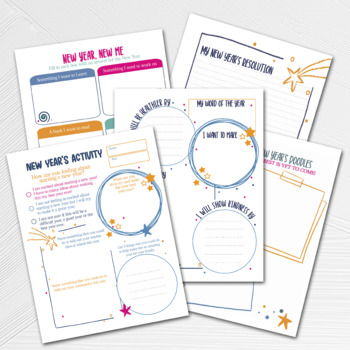 Preview of New Year's Resolution Writing, January Worksheets, Goal Setting Activities