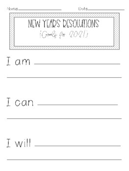 New Year&#039;s Resolution Writing and Goal Setting by Phenomenal In First Grade