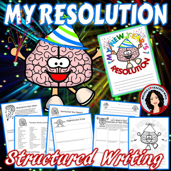 Preview of New Years Resolution Activity 2020 Using Growth Mindset and Structured Writing