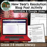 New Year's Resolutions 2024 Blog Post Writing Activity (Gr