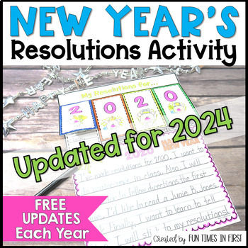 Preview of New Years Resolutions Activities 2024 -  Writing and Bulletin Board Display 2024