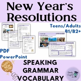 New Year's Resolutions ESL ELL grammar, idioms, speaking, 