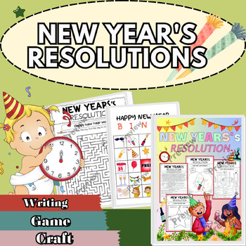 Preview of New Year's Resolutions 2024: Goal Setting, Reflection, Reading Comprehension etc