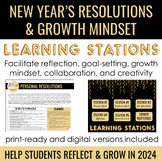 New Year's Resolutions & Growth Mindset Learning Stations 
