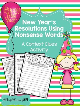 Preview of New Year's Resolutions Using Nonsense Words: A Context Clues Activity