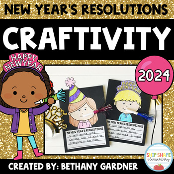Preview of New Year's Resolutions Writing Craftivity + Mini-Posters and Printables!
