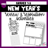 New Year's Resolutions and Review | Grades 1-3 | Writing Template