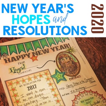 Preview of New Years 2020: Resolutions for Kids and Characters! Bulletin Board Activities