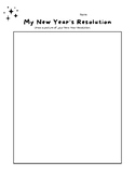 New Year's Resolutions writing and drawing activity
