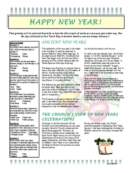 Preview of New Year's Scavenger Hunt Informational Text Pack