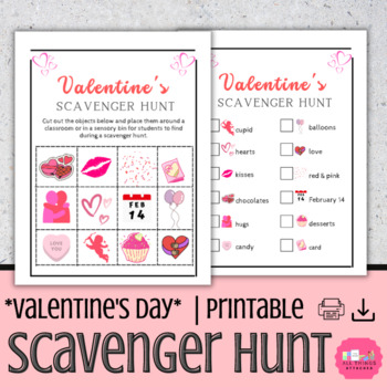 Valentine's Scavenger Hunt | Valentine's Day | Valentine's Party Game ...