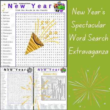 Preview of New Year's Spectacular Word Search Extravaganza