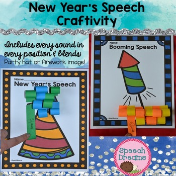 Preview of New Years Speech Therapy Crafts: Inference Absurdities included