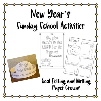 Preview of New Year's Sunday School Activities - Paper Crowns and Goal Setting