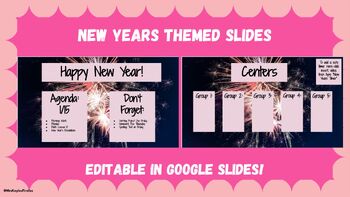 Preview of New Year's Themed Google Slides