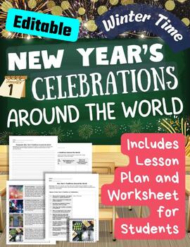 Preview of New Year's Traditions Celebrations Around the World Activity Middle School ELA
