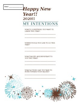 Preview of New Year's Values and Intentions