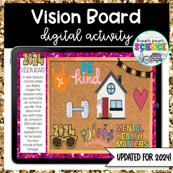 Preview of New Year's Vision Board Digital Activity