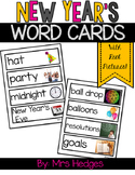 New Year's Vocabulary Word Cards