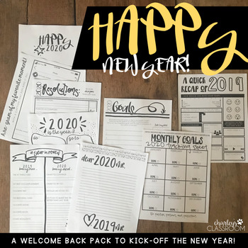 Preview of New Year's "Welcome Back" Pack | 2024 New Year's Activities for Google Classroom