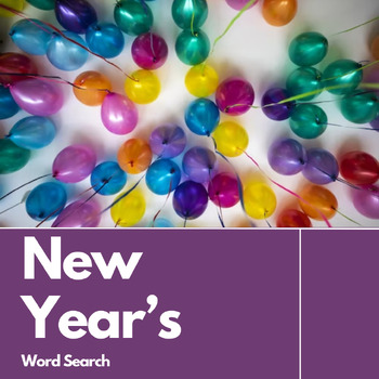 Preview of New Year's Word Search Activity: No Prep, Minimal Marking