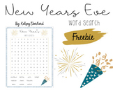 New Year's Word Search FREEBIE