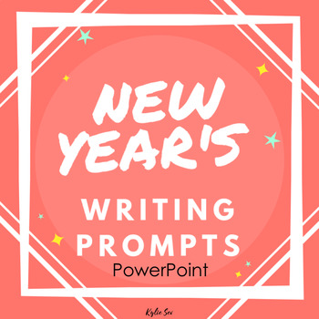 Preview of New Year's Writing Journal Prompts PowerPoint