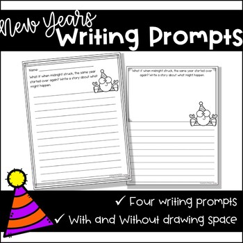 New Year's Writing Prompts by Primary-tivities | TPT