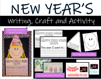 2024 New Year's Writing, Craft and Countdown Activity by Rosanna Day