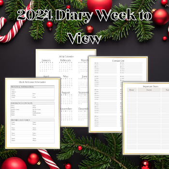 Preview of New Year's gift - 2024 Diary Week to View - Lots of covers