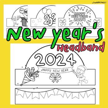 Preview of New Year's headband 2024 Craft&Colouring