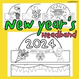 New Year's headband 2024 Craft&Colouring