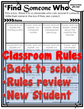 Preview of Classroom Rules Review I After Winter Break Rule Review I Back to School