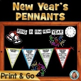 New Years 2024 Bulletin Board Pennants UPDATED YEARLY