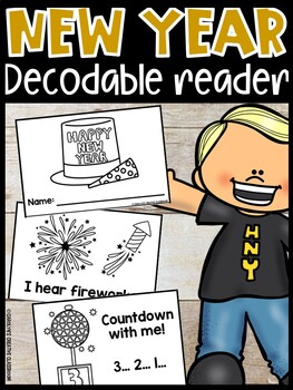 Preview of New Years 2024-2025 Decodable Readers NO PREP New Years Booklets