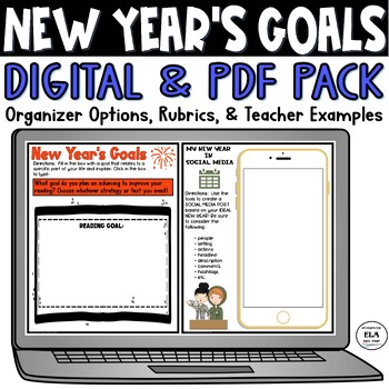 Preview of New Years 2024 Resolutions Digital Resources Activities Middle High School