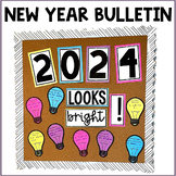 New Years 2024 Bulletin Board Goal Writing Resolution Janu