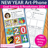 New Years 2022  Cell Phone Art Activity | Goals and Resolutions