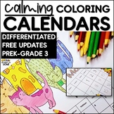New Years 2022 Coloring Calendars - February Calendar