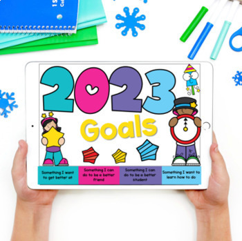 New Years 2022 Resolutions Flipbook Activity - Digital & Print - Goal