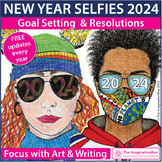 New Years 2022 Selfie Coloring Pages | Goals and Resolutions