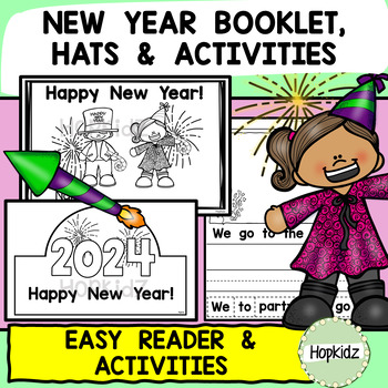 Preview of New Years 2024 - 25, New Years Hats, New Years Resolution & Goals, Booklet