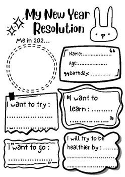 New Years 2023 Activities, New Year Resolutions, Writing, & Goal Setting